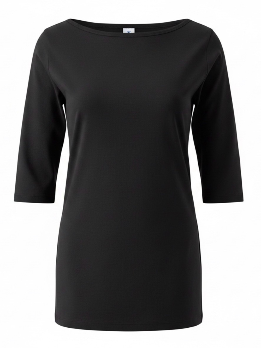 Petit Bateau Black Boat Neck Tee 3/4 sleeve